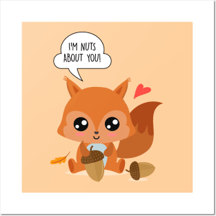 I'm nuts about you - Funny Valentines Day Posters and Art